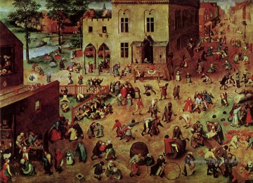  Bruegel Art - enfants Jeux Flamand Renaissance Paysan Pieter Bruegel l’Ancien